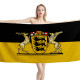 Baden-Württemberg state service flag with large coat of arms Beach Towel - Image 1