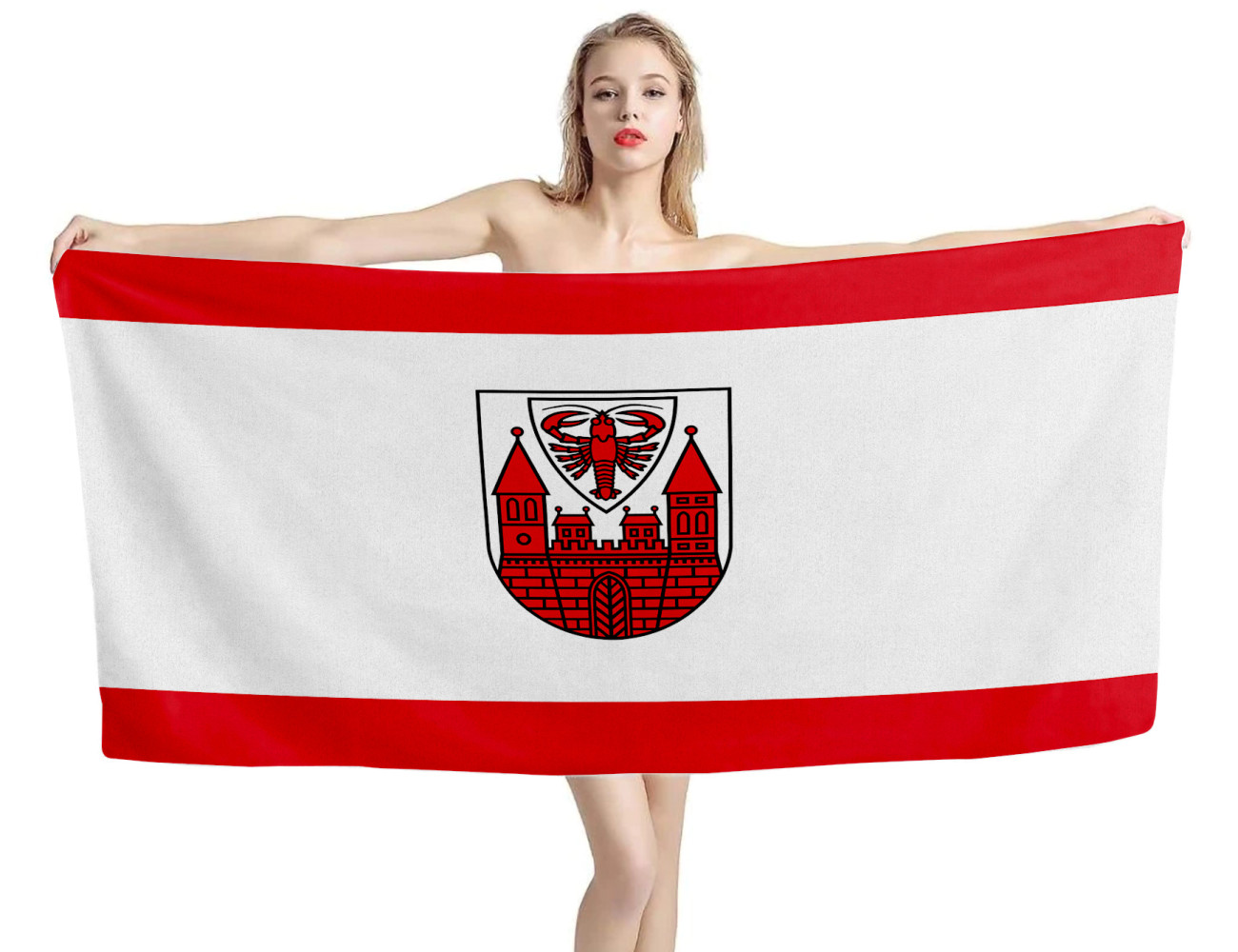 Cottbus Flagge Strandtücher, DE--TOWEL-17