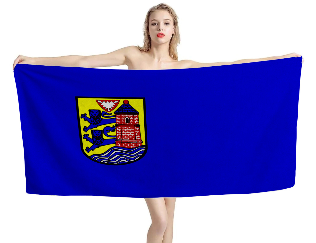 Flensburg Flag Beach Towel, DE--TOWEL-28