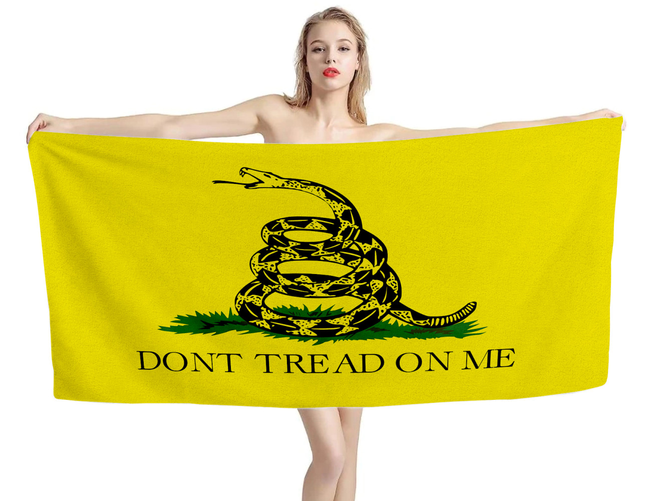 Historical Gadsden Dont Tread on Me Beach Towel, HISTORY--TOWEL-1