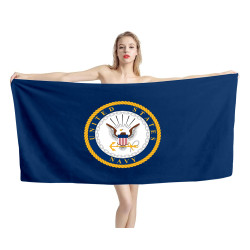 Heavy Duty Navy Naval Military Flag Beach Towel