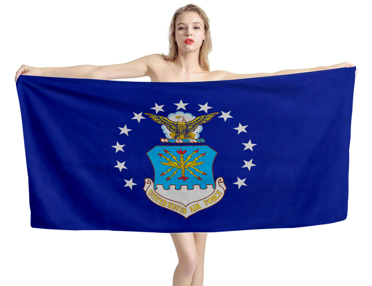 US Air Force Flag Beach Towel, MILITARY--US-1