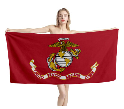 US Marine Corps USMC Flag Beach Towel