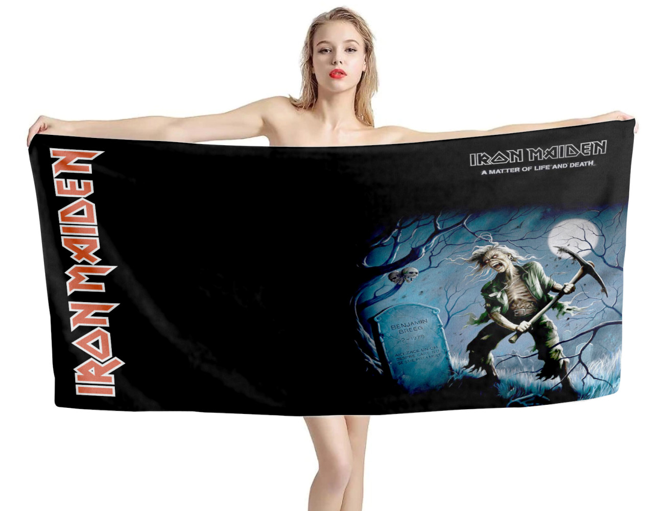 Iron Maiden A Matter of Life And Death Strandtücher, METALL--TOWEL-2