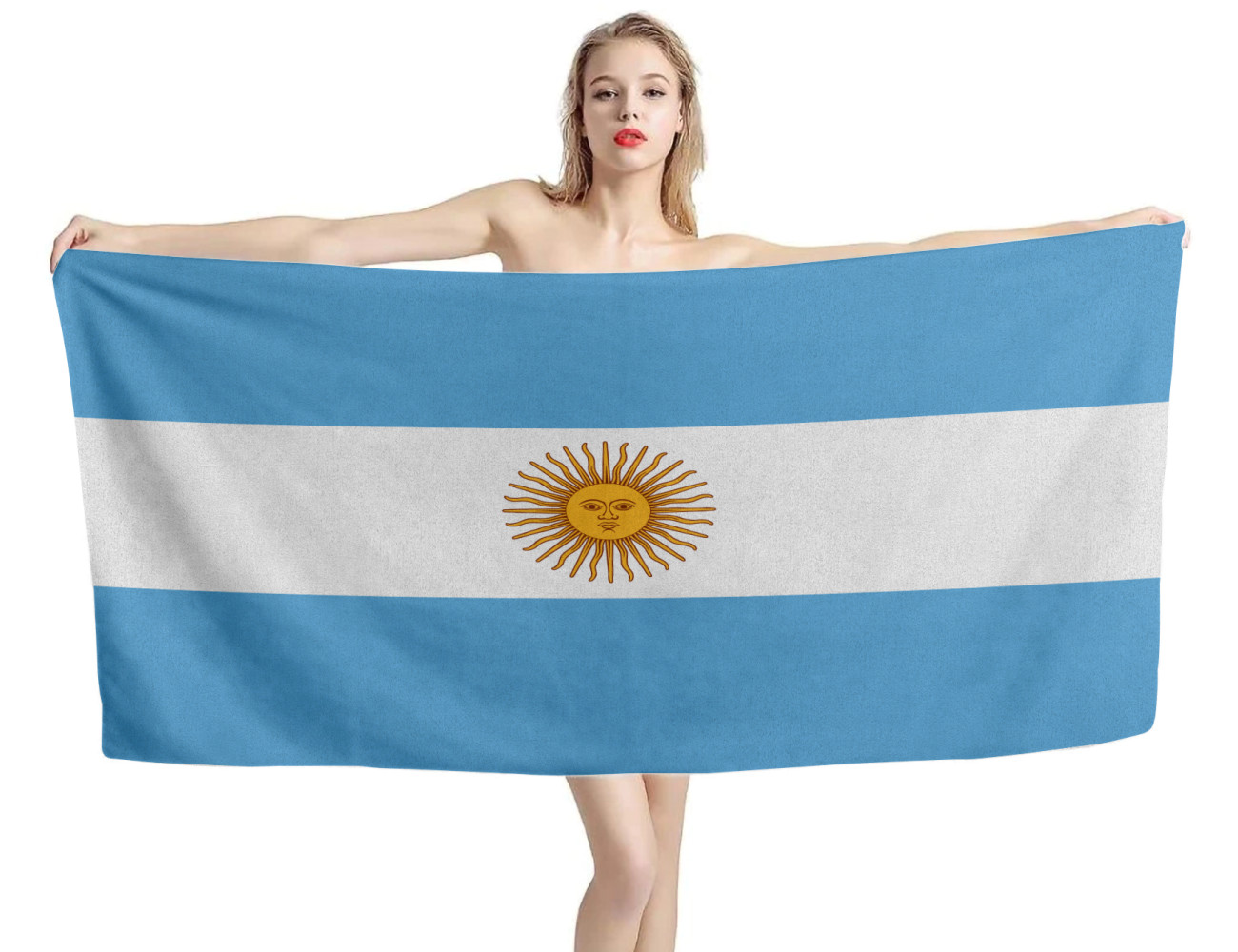 Argentina Flag Beach Towel