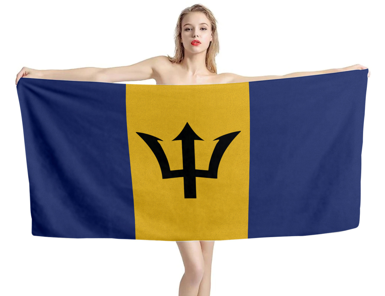 Barbados Flag Beach Towel