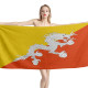 Bhutan Flag Beach Towel, BTN--1