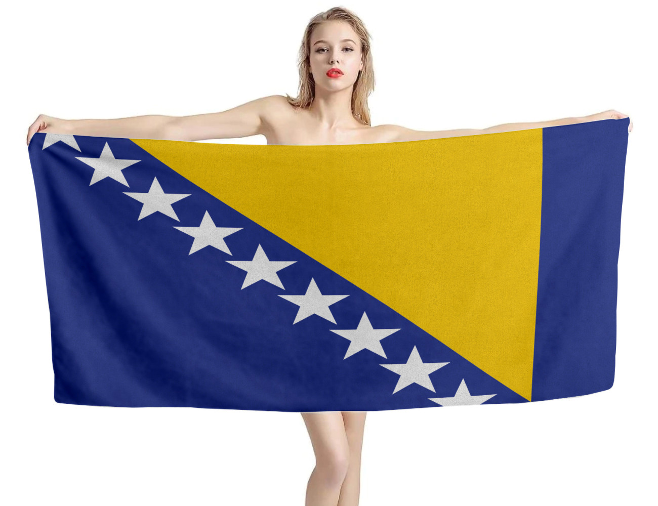 Bosnia and Herzegovina Flag Beach Towel, BH--02