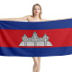 Cambodia Flag Beach Towel, KHM--1