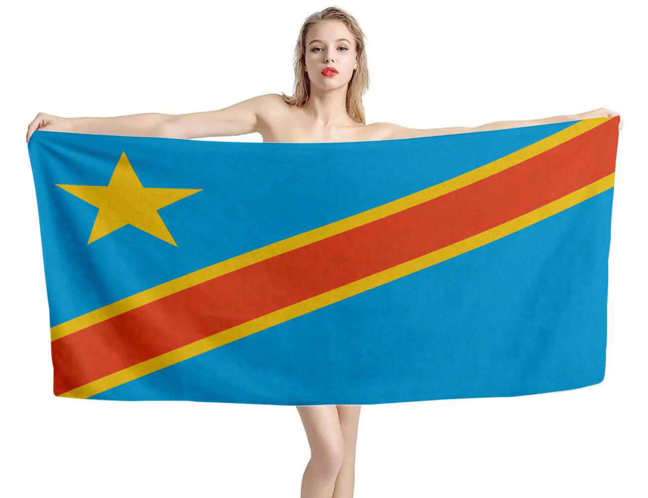 Congo Flag Beach Towel