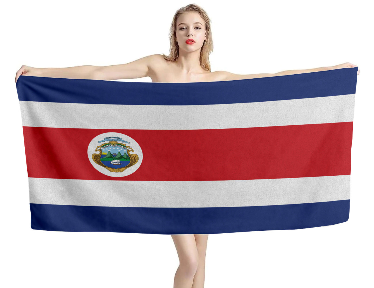 Costa Rica Flag Beach Towel