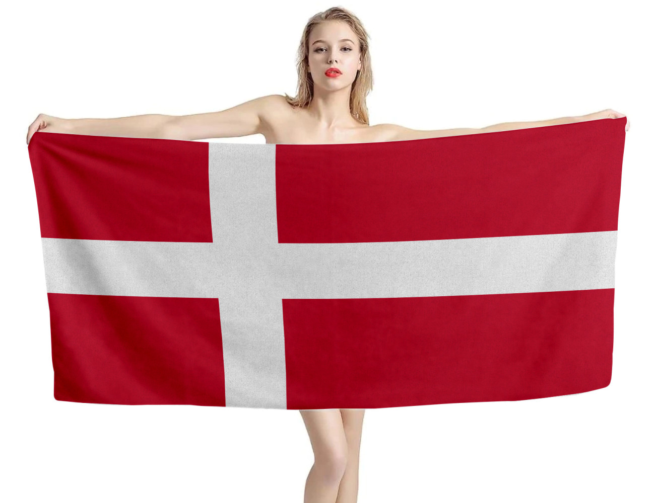 Denmark Flag Beach Towel