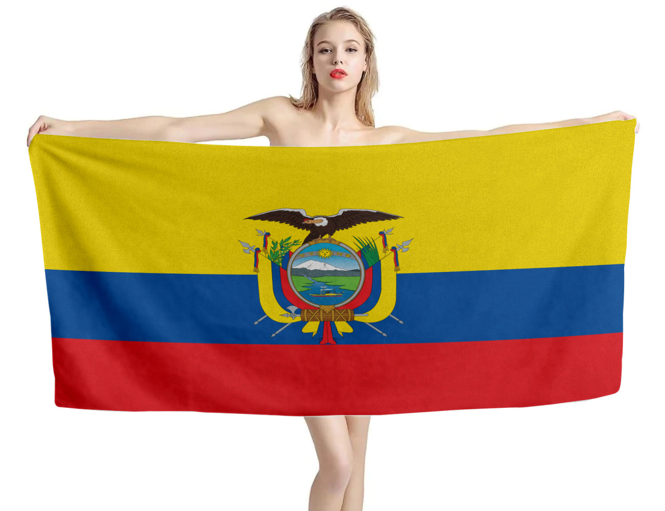 Ecuador Flag Beach Towel Ecuador Flag Beach Towel