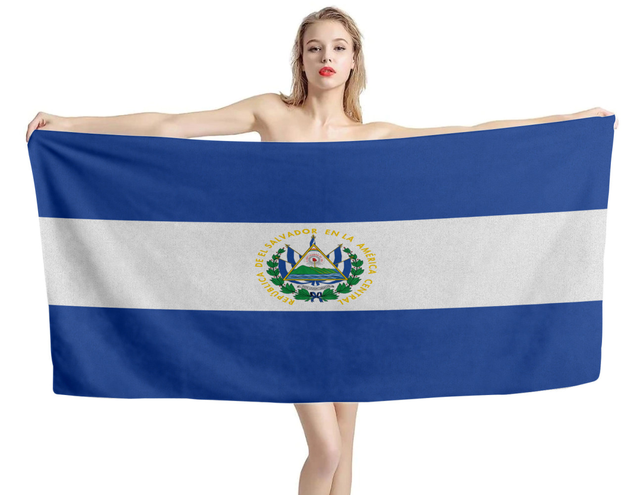 El Salvador Flag Beach Towel