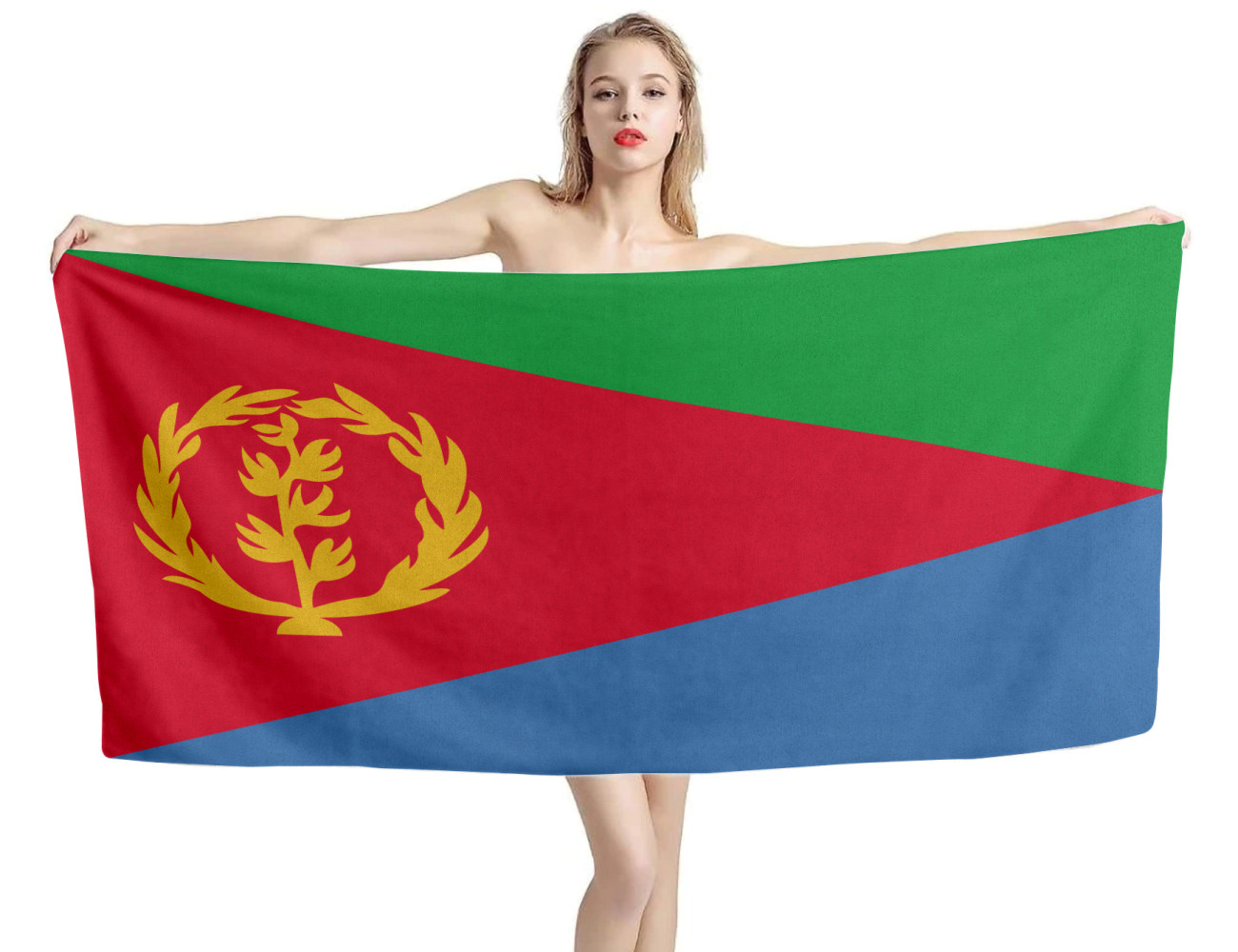 Eritrea Flag Beach Towel