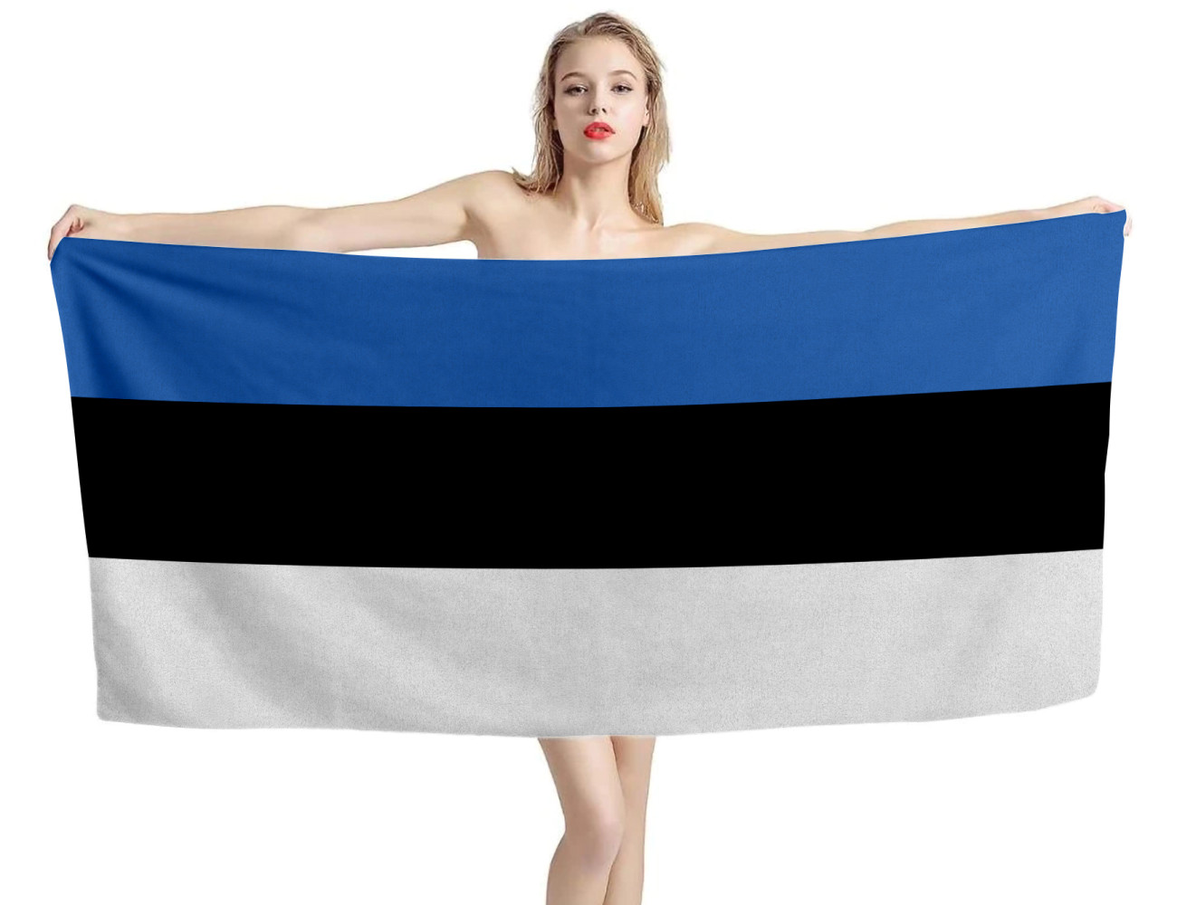 Estonia Flag Beach Towel