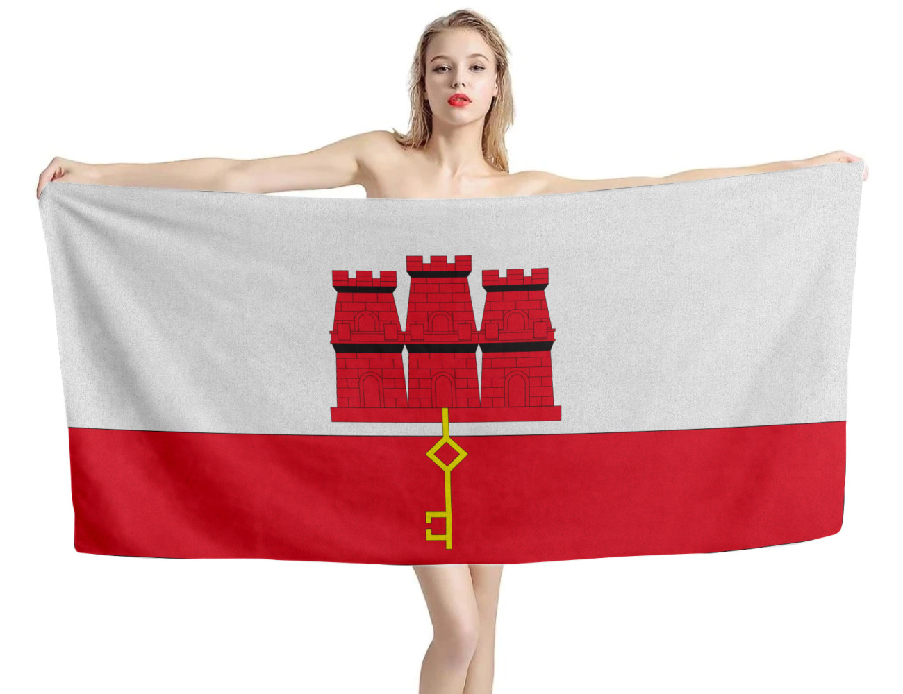 Gibraltar Flag Beach Towel