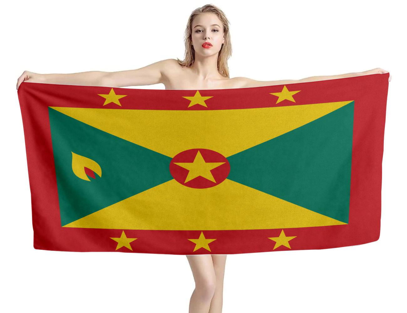 Grenada Flag Beach Towel