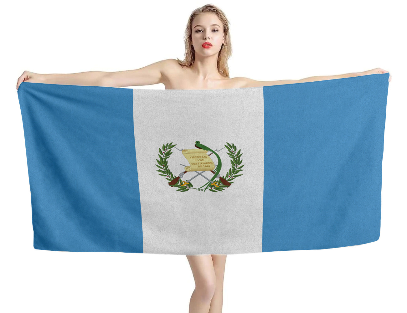 Guatemala Flag Beach Towel