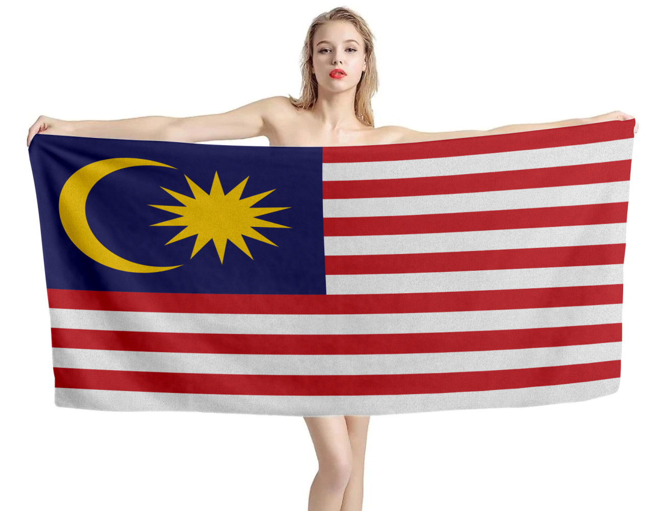 Malaysia Flag Beach Towel