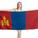 Mongolia Flag Beach Towel