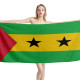 Sao Tome Flag Beach Towel