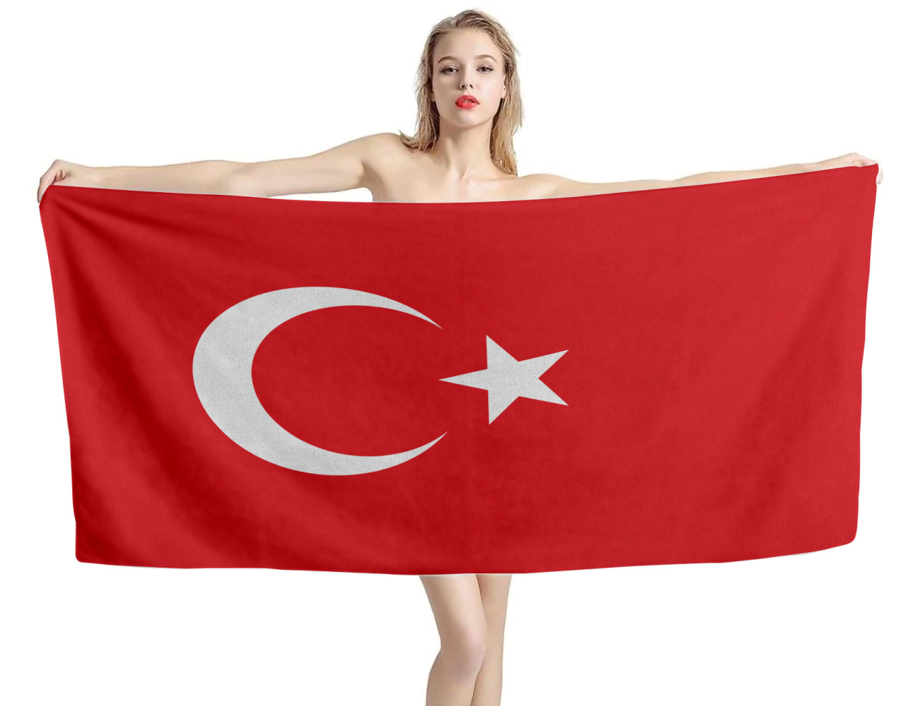 Turkey Flag Beach Towel