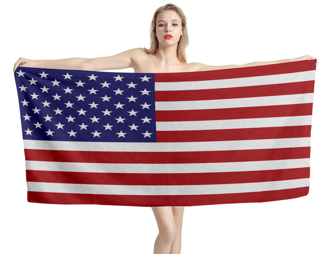 United States Flag Beach Towel