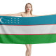 Uzbekistan Flag Beach Towel