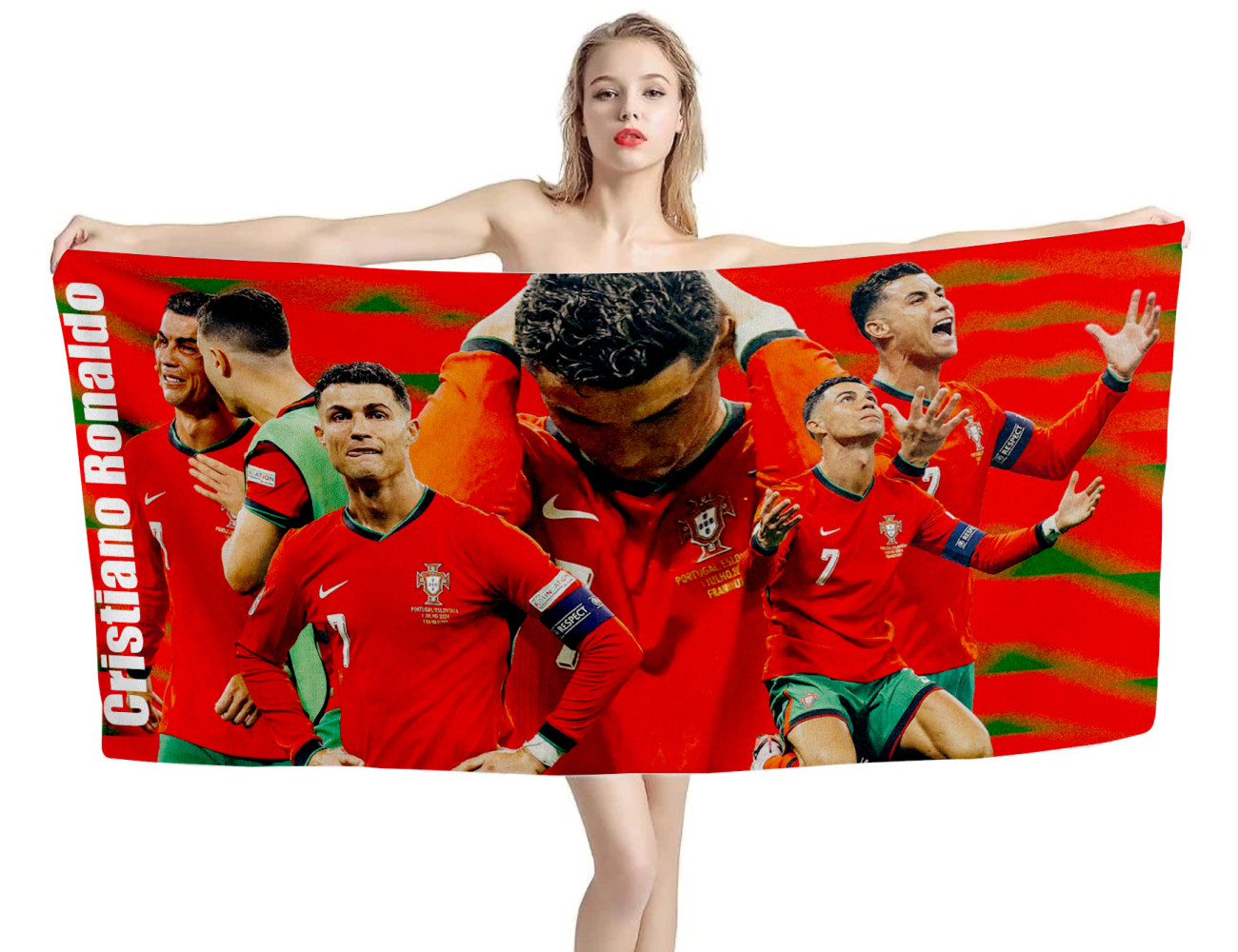 Cristiano Ronaldo Finally Time Move From Portugal Team Beach Towel, CR7--TOWEL-1