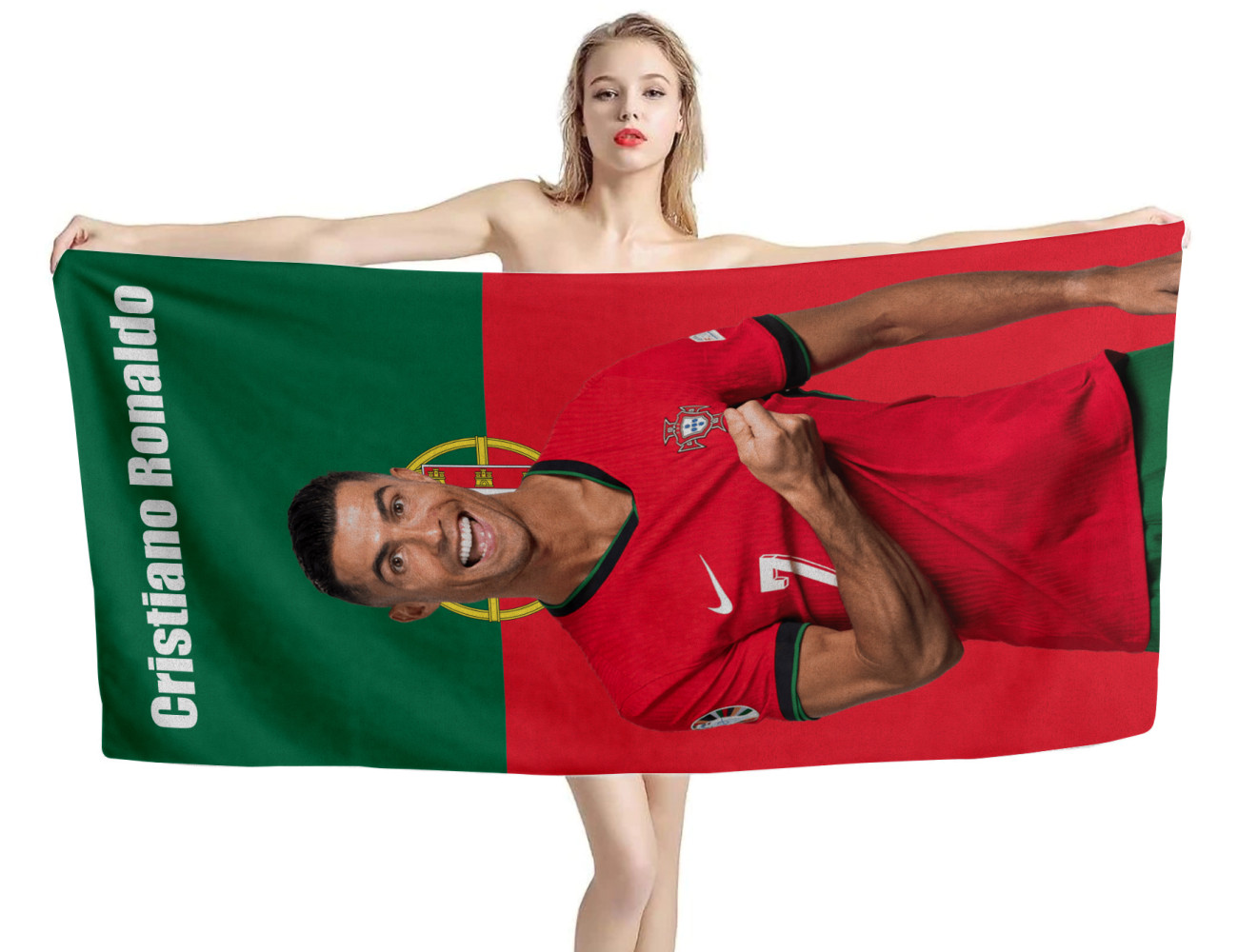 Cristiano Ronaldo Portugal Football Team Beach Towel, CR7--TOWEL-5