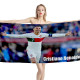 Cristiano Ronaldo Portugal White Football Team EURO 2024 Strandtücher, CR7--TOWEL-6