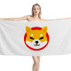 Shiba Inu (SHIB) White Beach Towel, BITCOIN--5