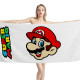 Super Mario Head White Beach Towel, GAME--TOWEL-2