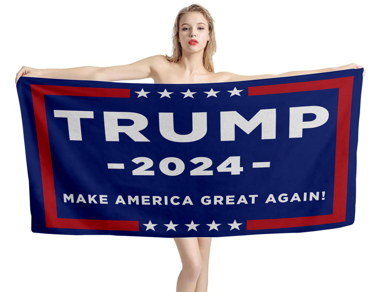 Trump 2024 Make America Great Again Beach Towel, TRUMP--1