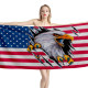 USA Eagle Flag Beach Towel, USAEAGLE--1