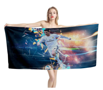 Cristiano Ronaldo CR7 Football Beach Towel Cristiano Ronaldo CR7 Football Beach Towel