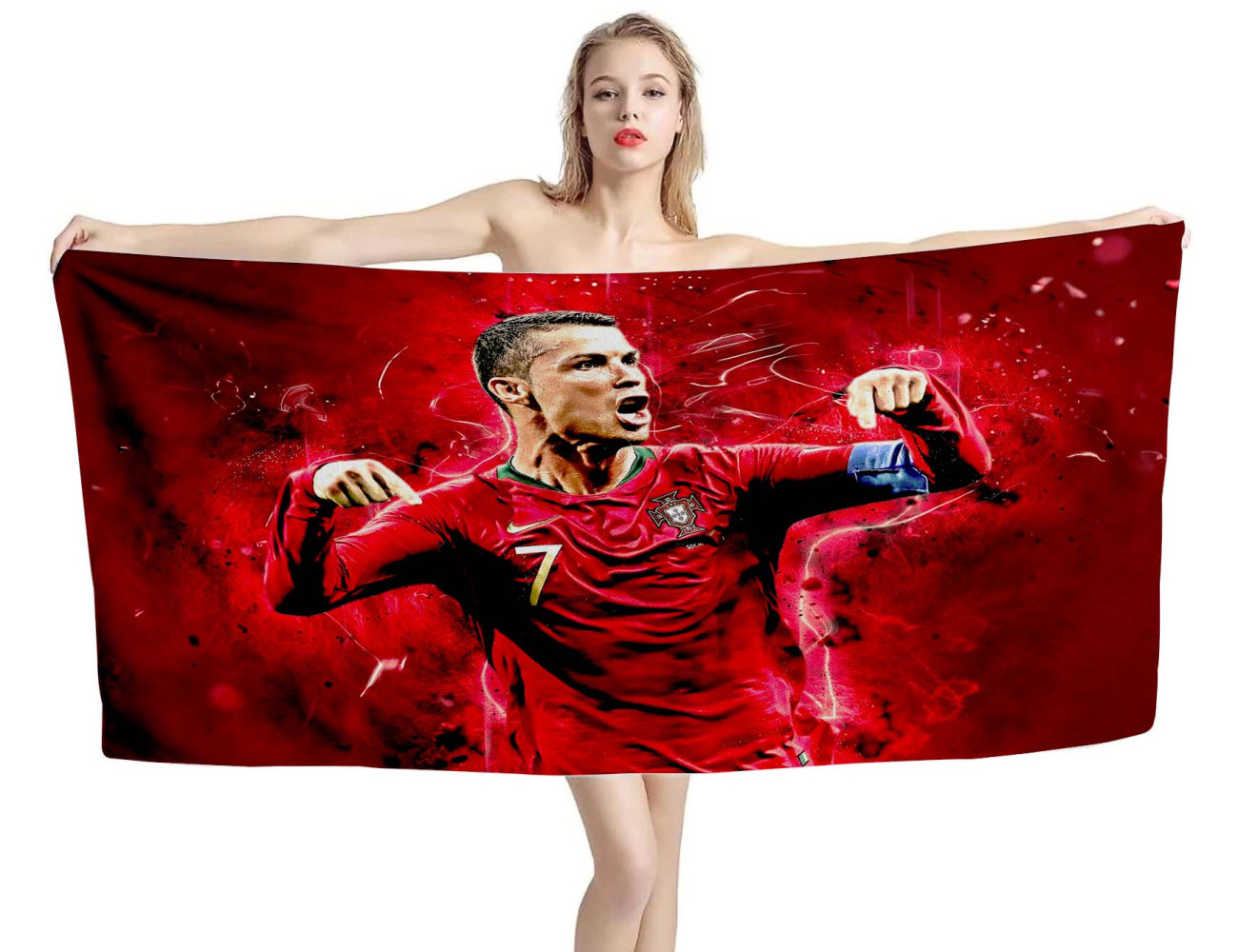 Cristiano Ronaldo Soccer Beach Towel, CR7PT