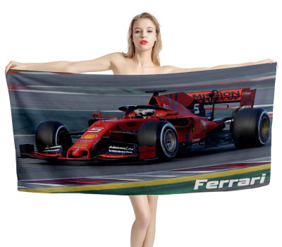Ferrari SF90 Formula1 Beach Towel