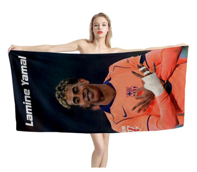 Lamine Yamal FC Barcelona Beach Towel