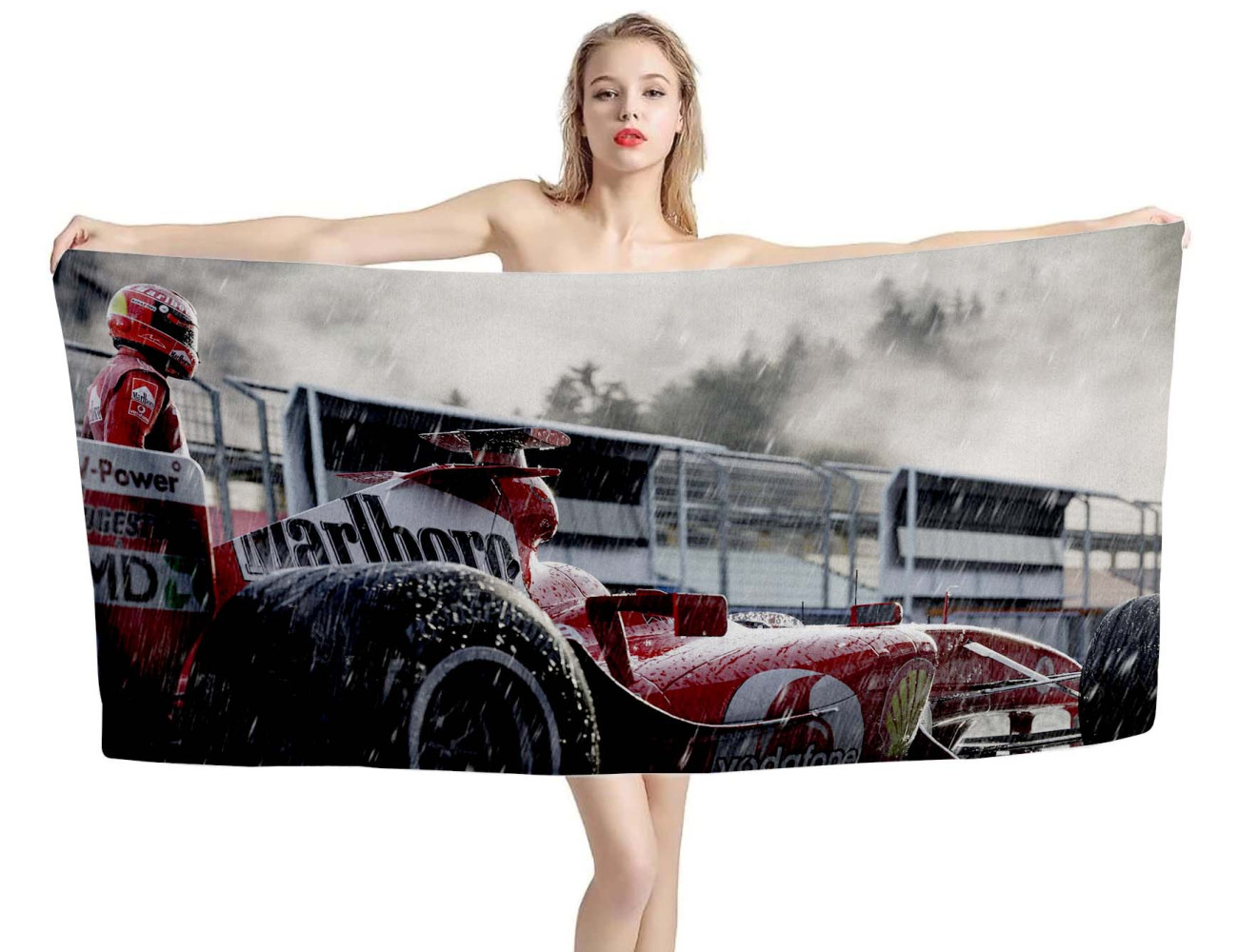 Michael Schumacher F1 Ferrari Beach Towel, FERRARIMS