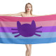 Catgender Beach Towel, PRIDE--01