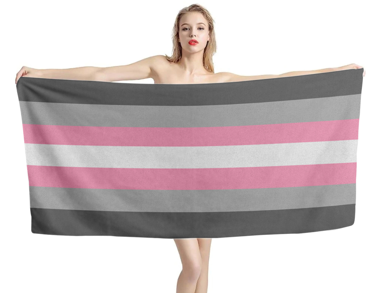 Demigirl Pride Flag Beach Towel