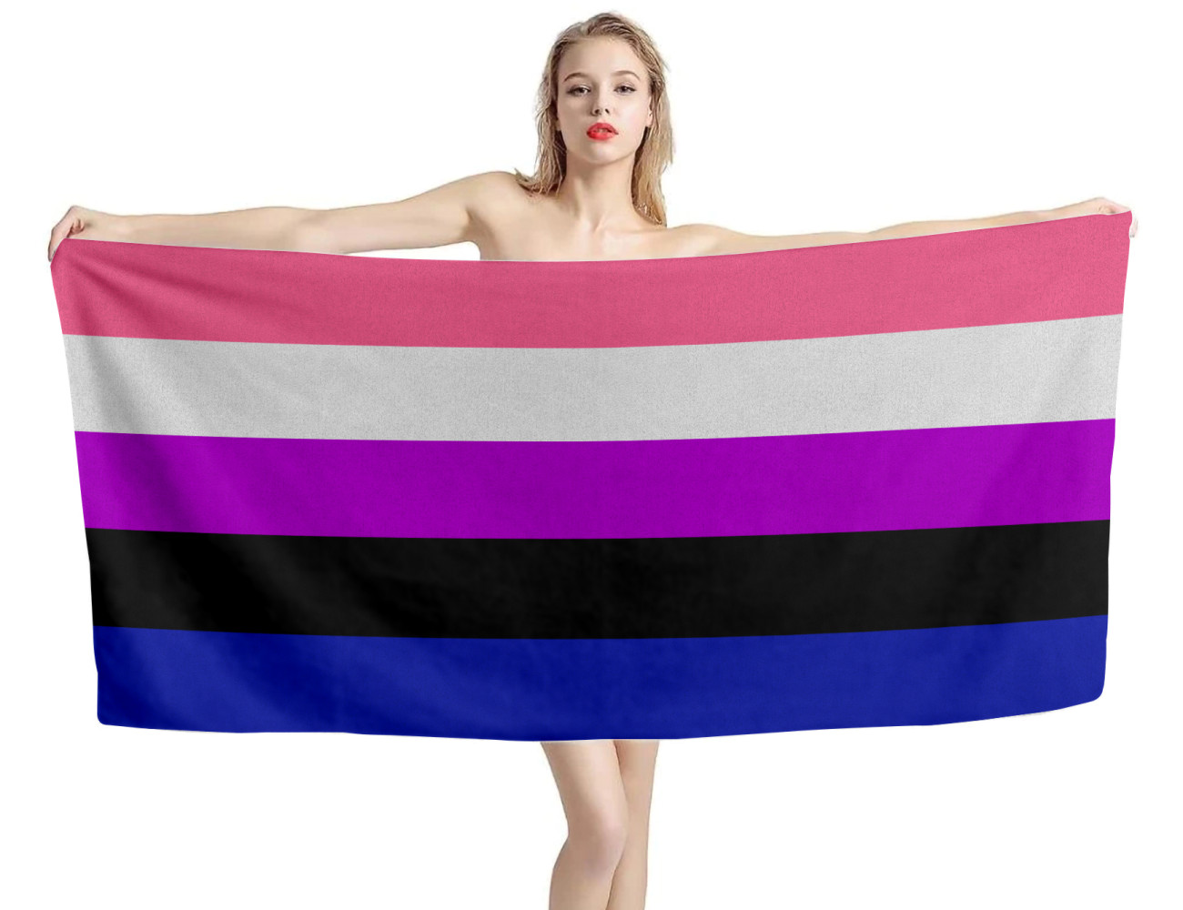 Genderfluid Pride Flag Beach Towel