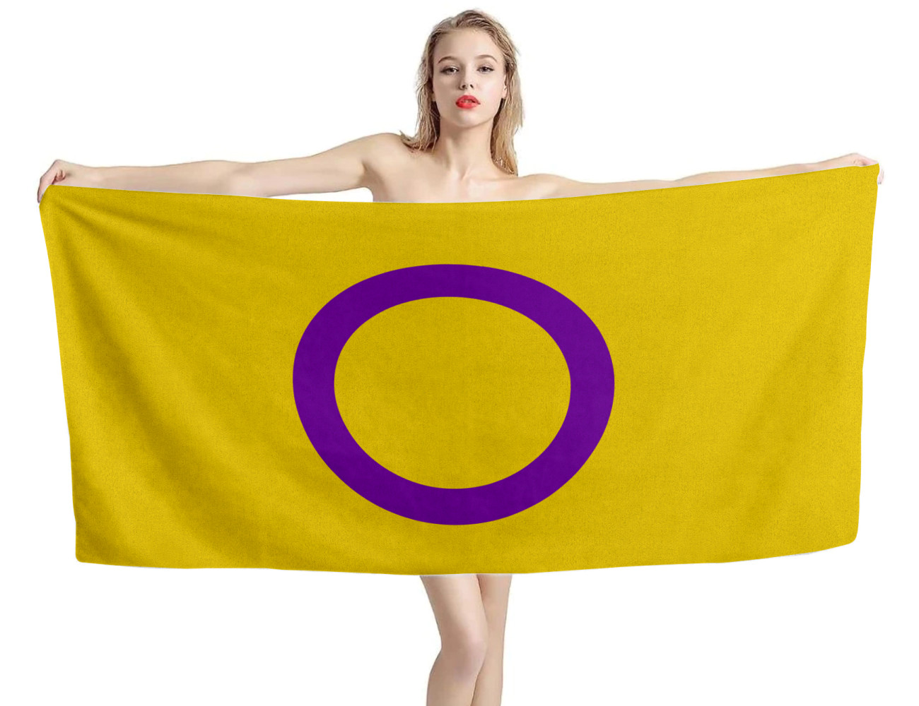 Intersex Pride Flag Beach Towel