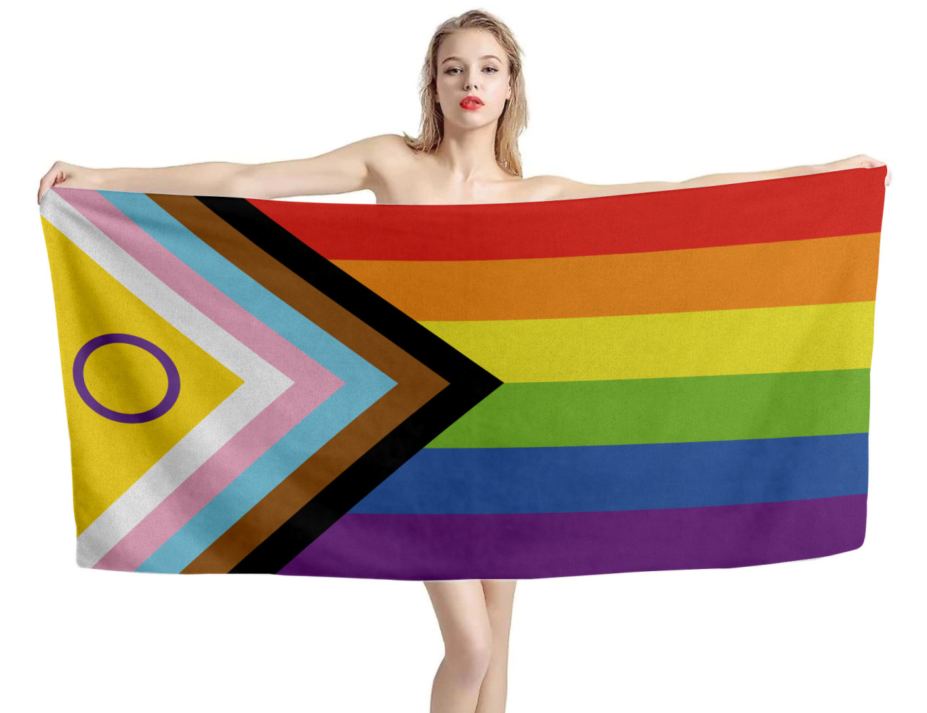 Intersex Inclusive Pride Beach Towel