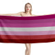 Lesbian Stripes No Lips Beach Towel