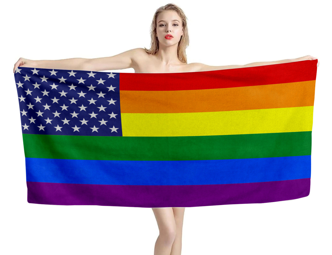 United States Gay Beach Towel