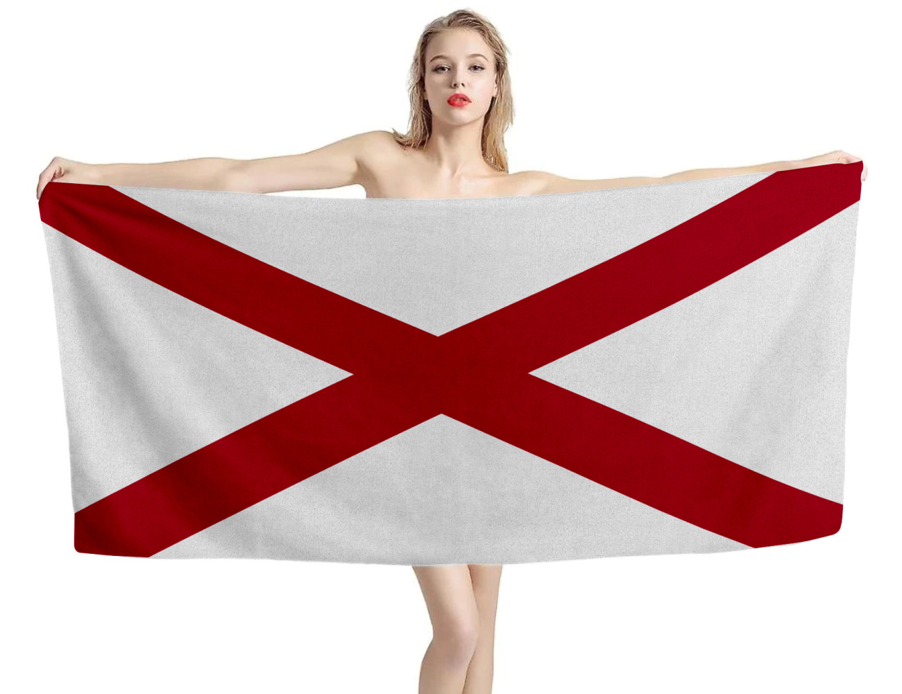 Alabama State Flag Beach Towel - Embrace the Sun in Style