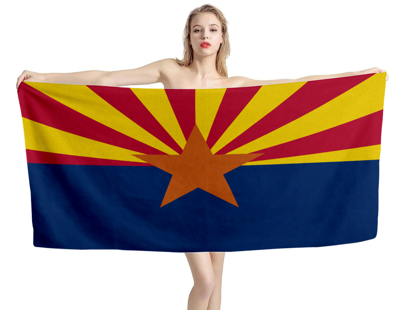 Arizona State Flag Beach Towel